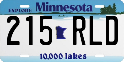 MN license plate 215RLD