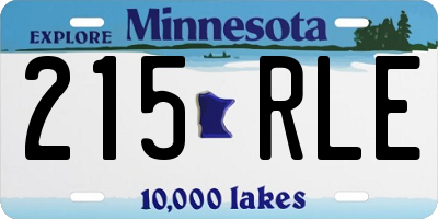 MN license plate 215RLE
