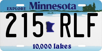 MN license plate 215RLF
