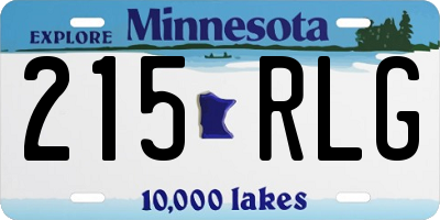 MN license plate 215RLG