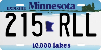 MN license plate 215RLL