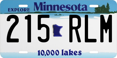MN license plate 215RLM