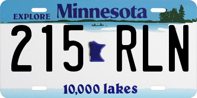 MN license plate 215RLN