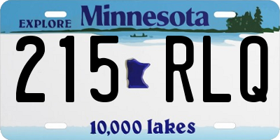 MN license plate 215RLQ