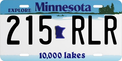 MN license plate 215RLR