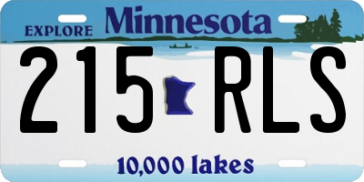MN license plate 215RLS