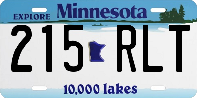 MN license plate 215RLT