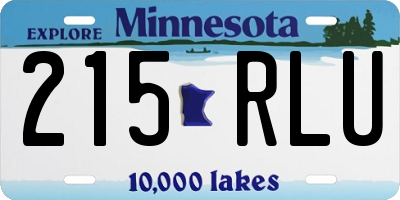 MN license plate 215RLU