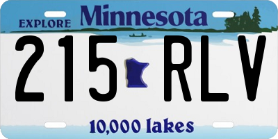 MN license plate 215RLV