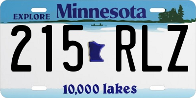 MN license plate 215RLZ