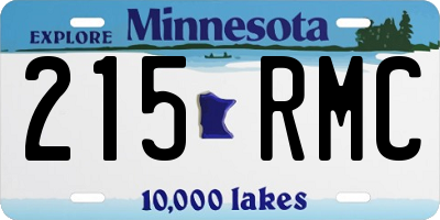 MN license plate 215RMC