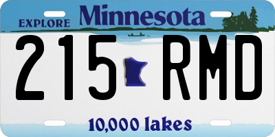 MN license plate 215RMD