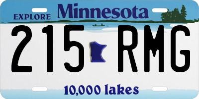 MN license plate 215RMG