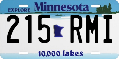 MN license plate 215RMI