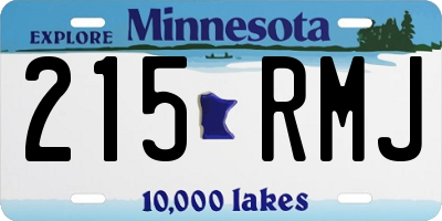 MN license plate 215RMJ