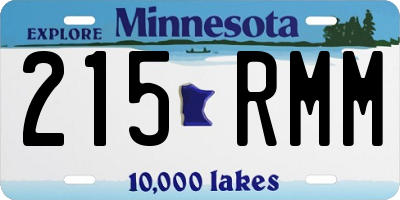 MN license plate 215RMM