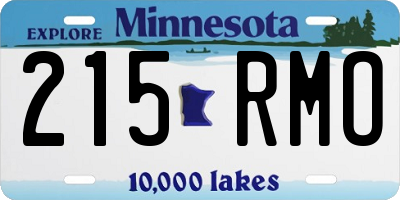 MN license plate 215RMO