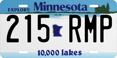 MN license plate 215RMP