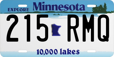 MN license plate 215RMQ