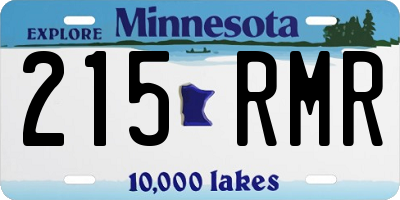 MN license plate 215RMR