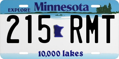 MN license plate 215RMT