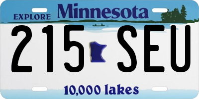 MN license plate 215SEU