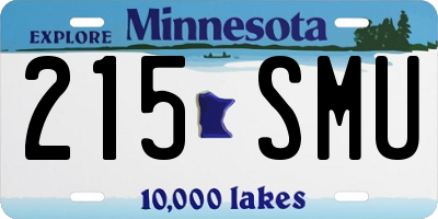 MN license plate 215SMU