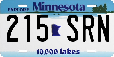 MN license plate 215SRN
