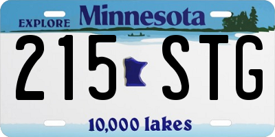 MN license plate 215STG