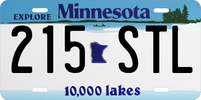 MN license plate 215STL