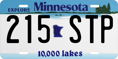MN license plate 215STP
