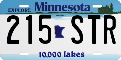 MN license plate 215STR