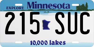 MN license plate 215SUC