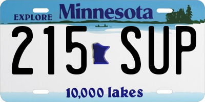 MN license plate 215SUP