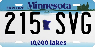 MN license plate 215SVG