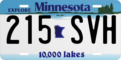 MN license plate 215SVH