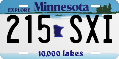 MN license plate 215SXI