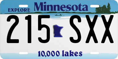 MN license plate 215SXX