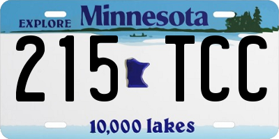 MN license plate 215TCC