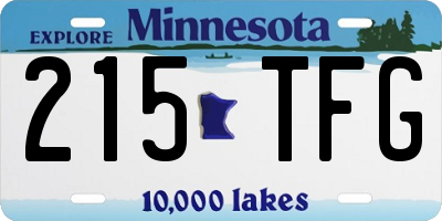 MN license plate 215TFG