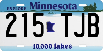 MN license plate 215TJB