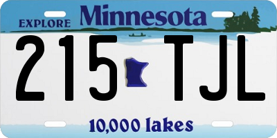 MN license plate 215TJL