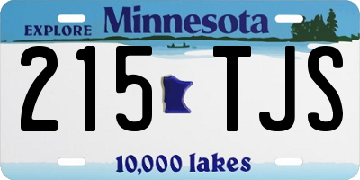 MN license plate 215TJS