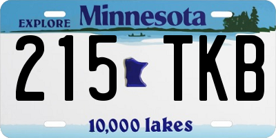 MN license plate 215TKB