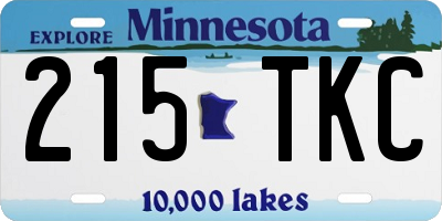 MN license plate 215TKC