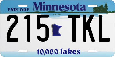 MN license plate 215TKL