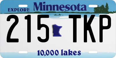 MN license plate 215TKP