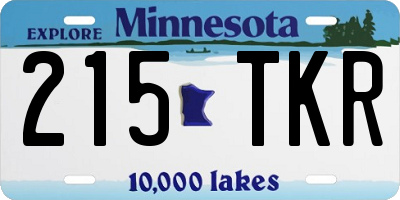 MN license plate 215TKR