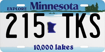 MN license plate 215TKS