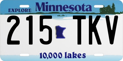 MN license plate 215TKV